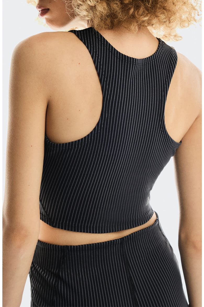 All-Day Rib Racerback Tank, Alternate, color, BLACK/ ROCK