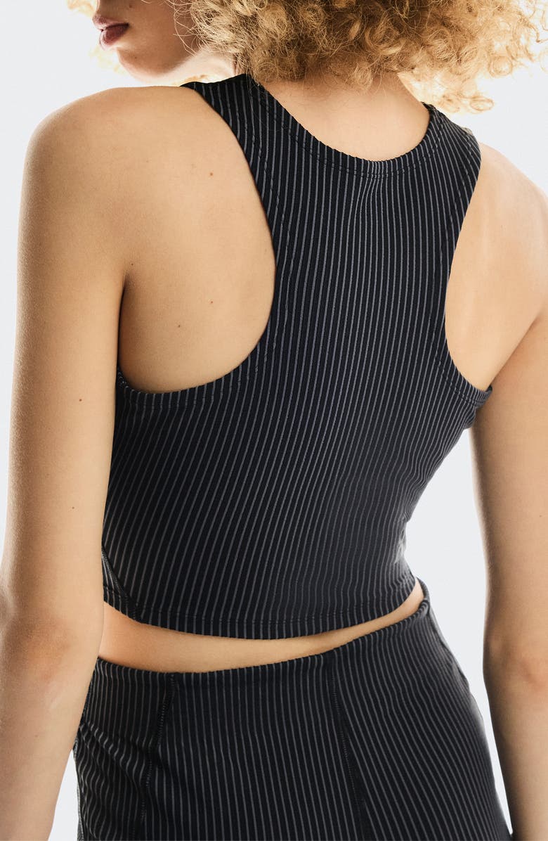 On All-Day Rib Racerback Tank, Alternate, color, Black/ Rock