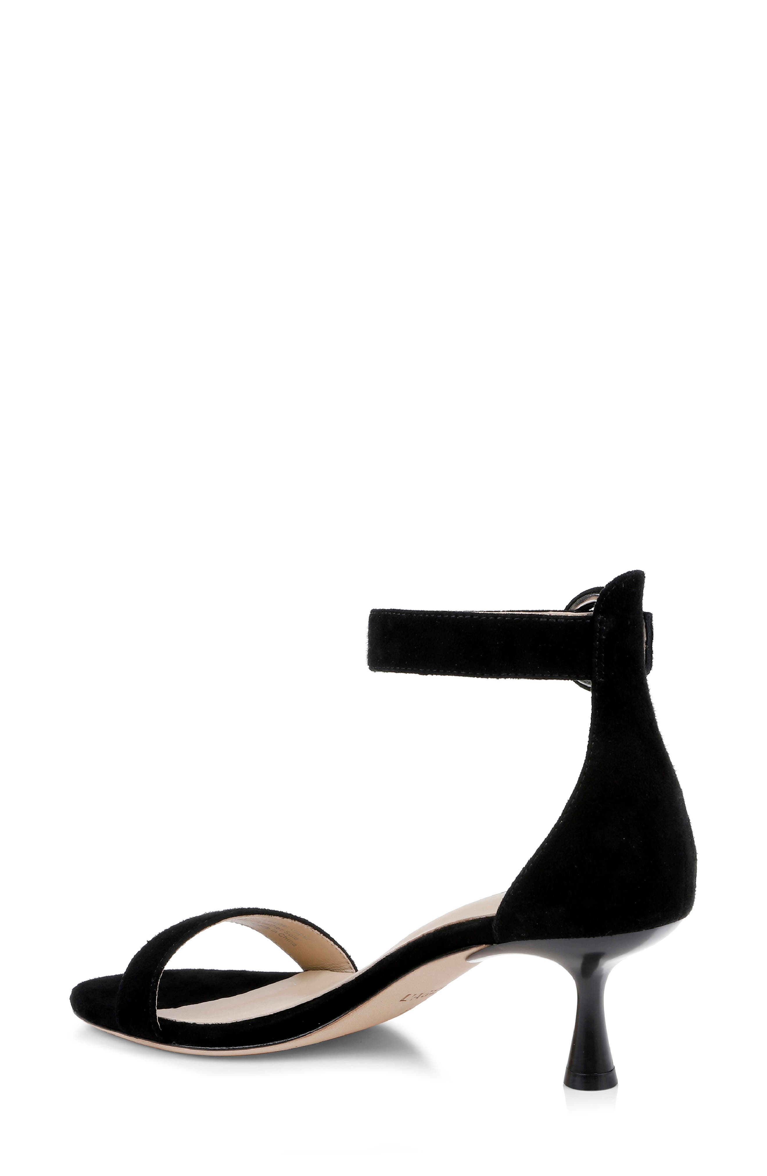 L
AGENCE Andelle II Ankle Strap Sandal, Alternate, color, Black Suede