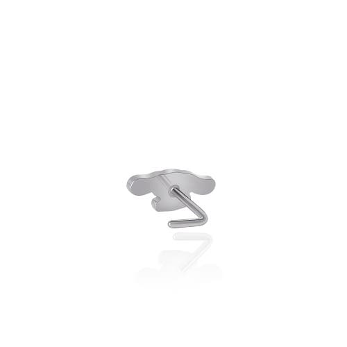 Hello Kitty My Melody Stainless Steel Nose Stud In Silver