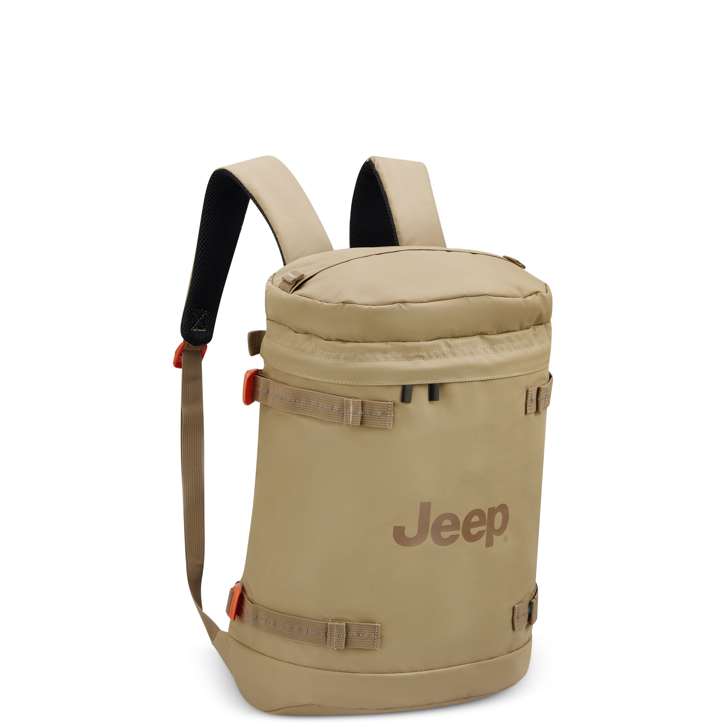 JEEP 19" Carry On Hardside Expandable Spinner [JH002B] & Cylindrical Backpack [JS013C] 2 Piece Set, Alternate, color, Sand