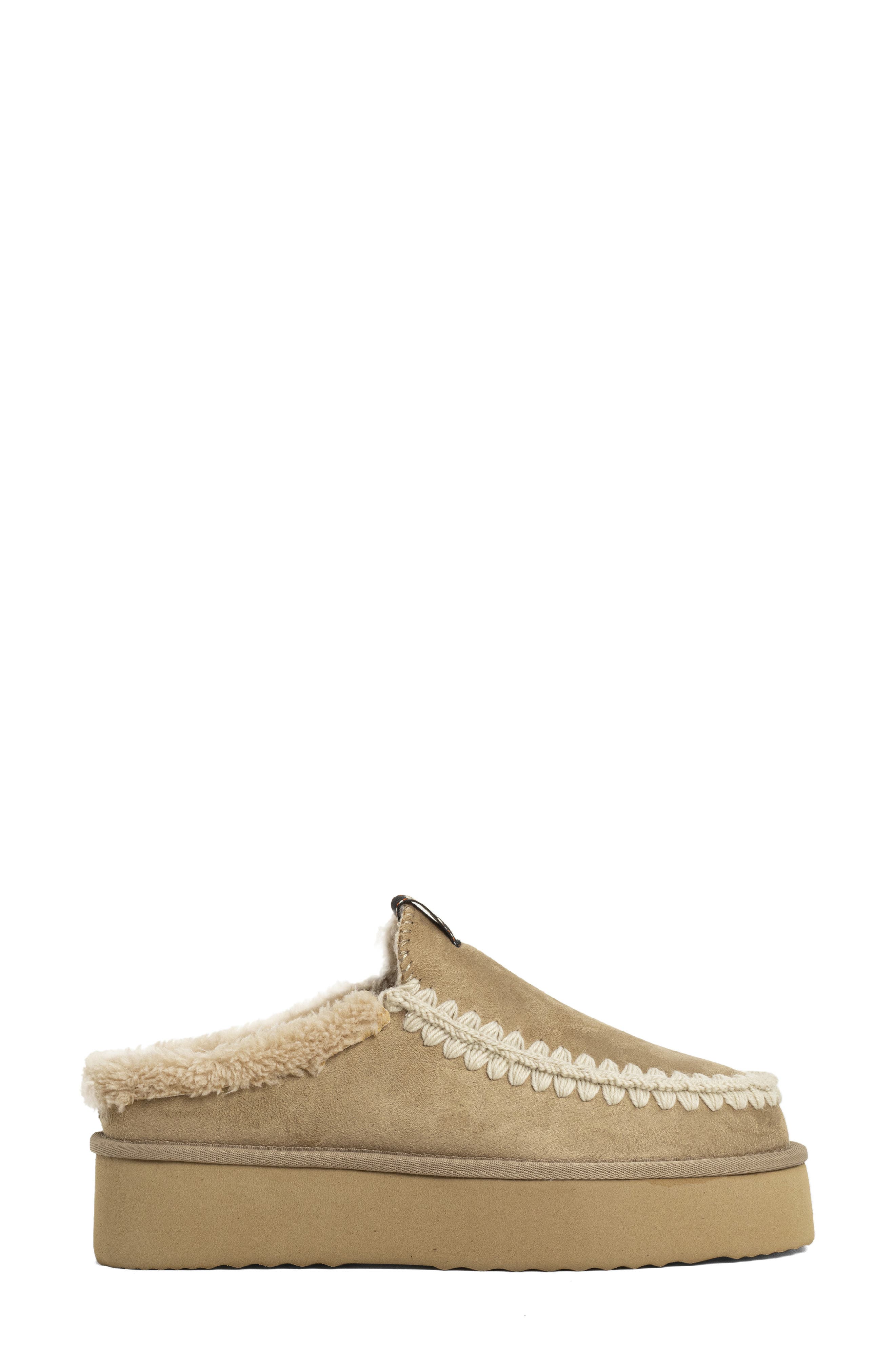 Trinity Faux Suede Clog, Alternate, color, NATURAL