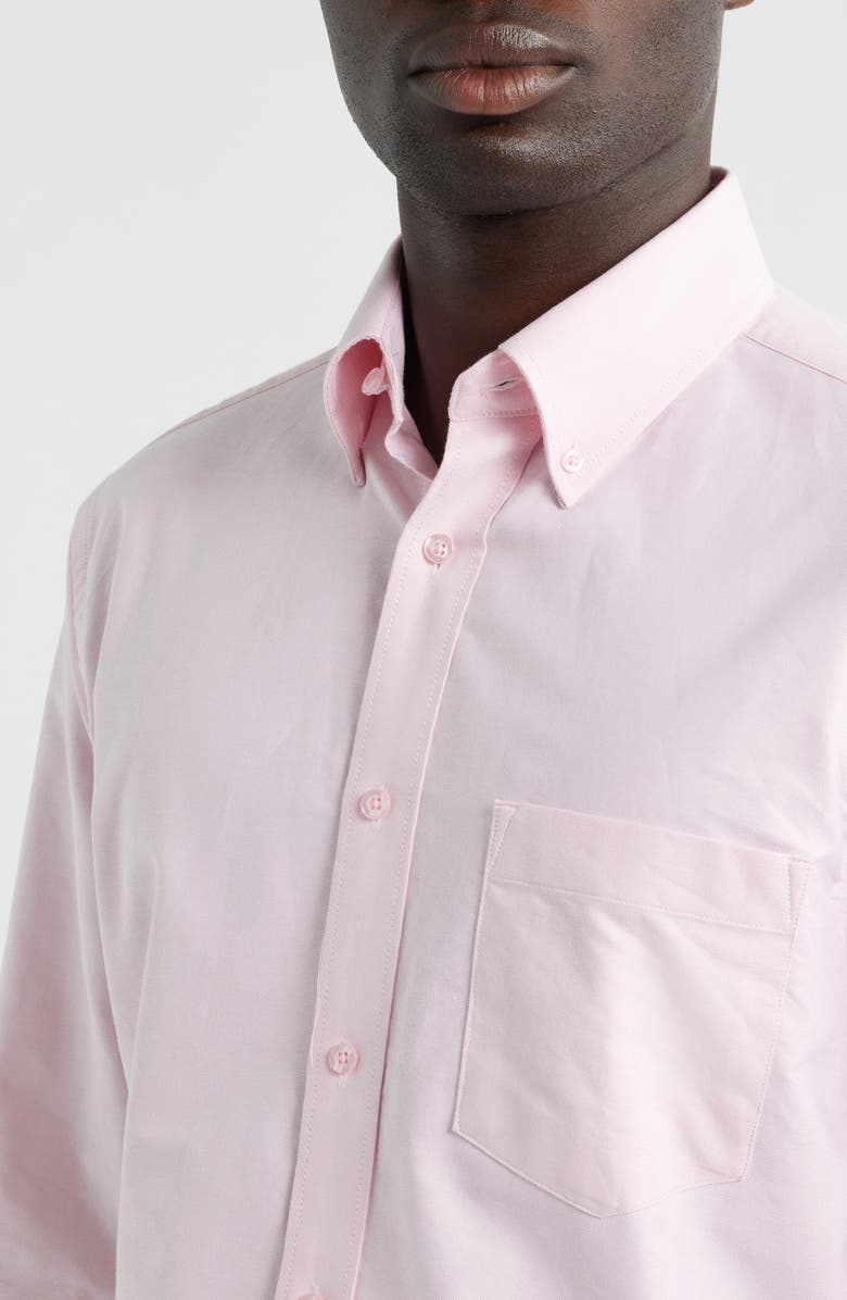 EAGLE Regular Fit Solid Cotton Button-Down Oxford Shirt, Alternate, color, Pink