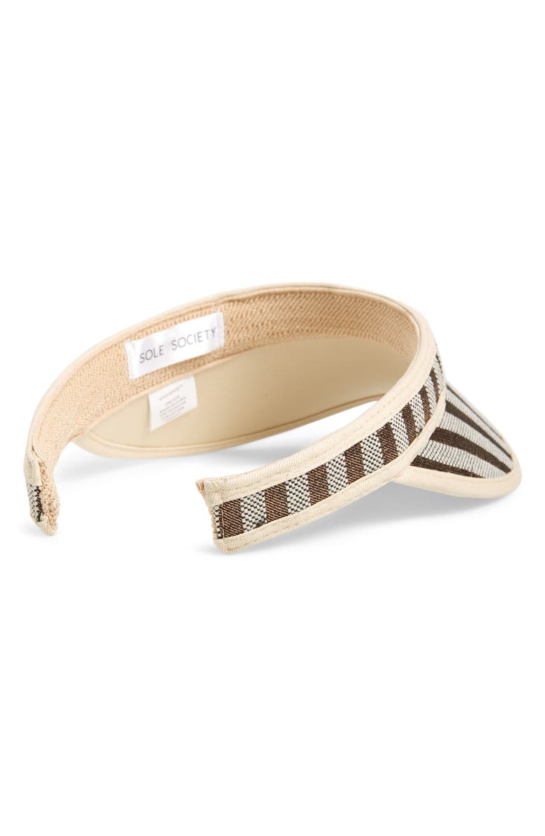 Sole Society Stripe Visor, Alternate, color, 