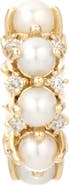 Adina Reyter Freshwater Pearl & Diamond Rounds Big Bead Charm Pendant