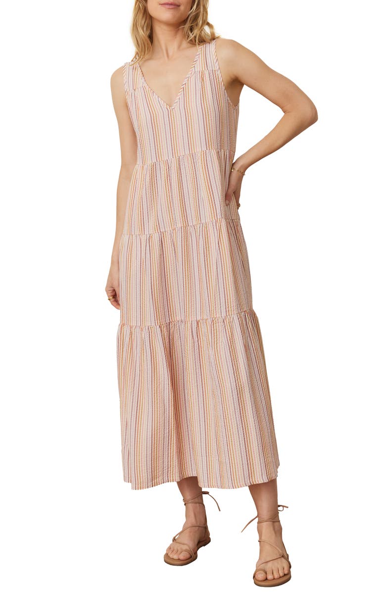 Marine Layer Corinne Stripe Sleeveless Maxi Dress, Alternate, color,