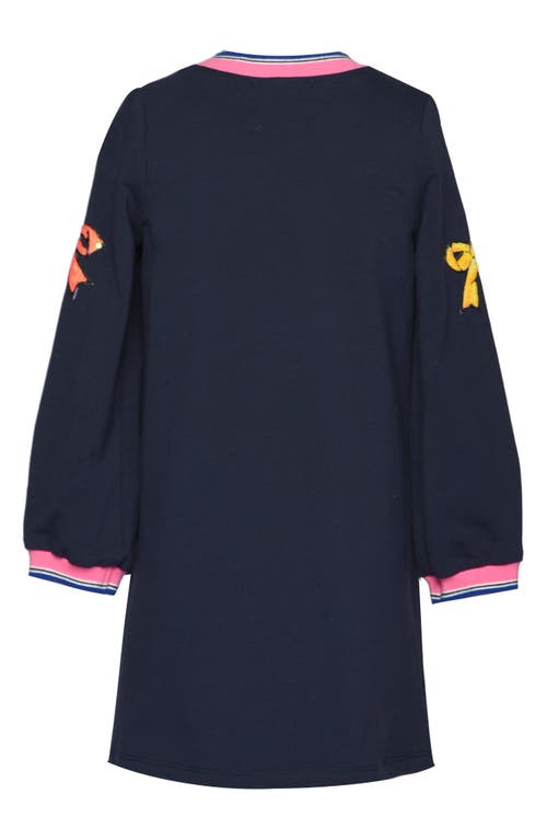 Baby Sara Kids' Bow Sequin Dress In Blue