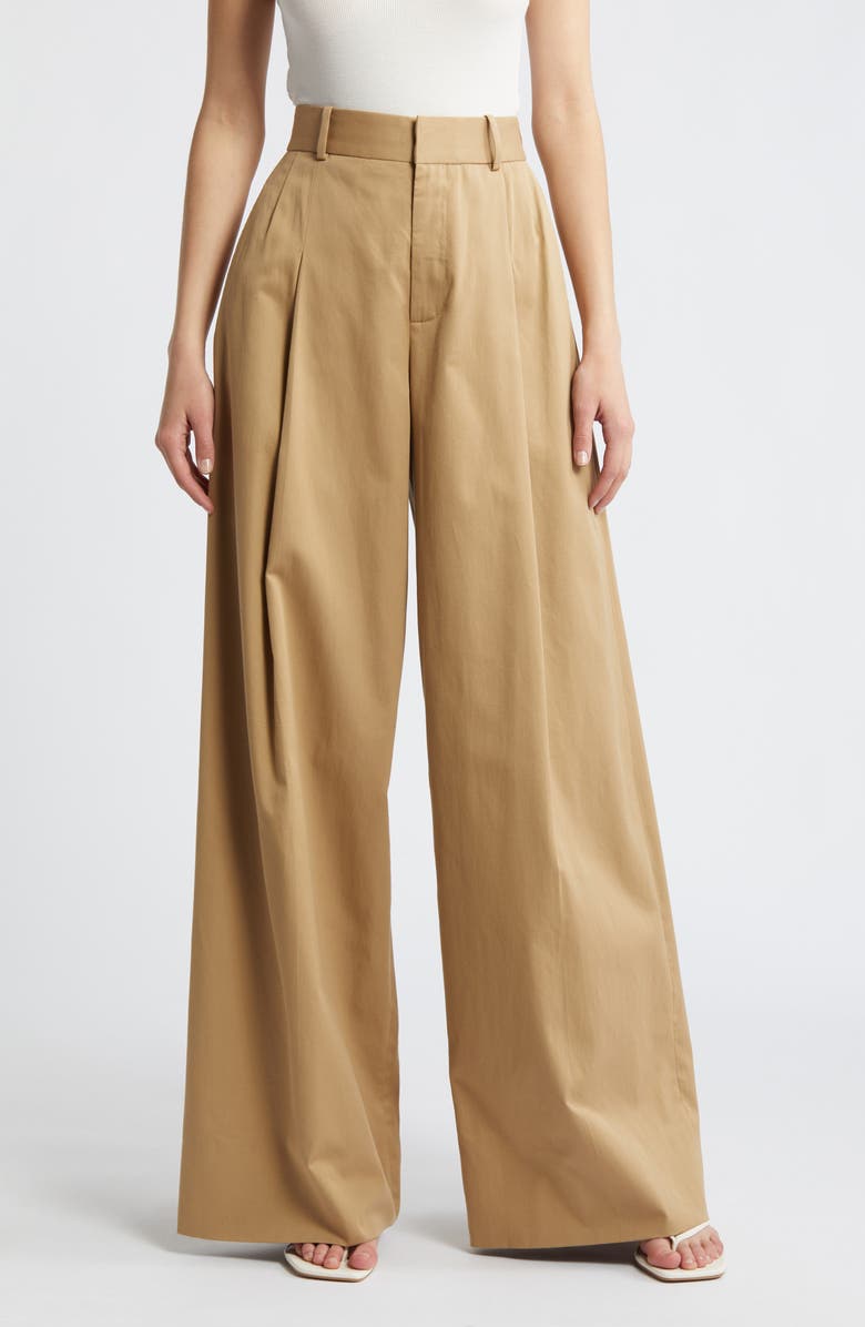 FRAME Pleated Wide Leg Trousers, Main, color,