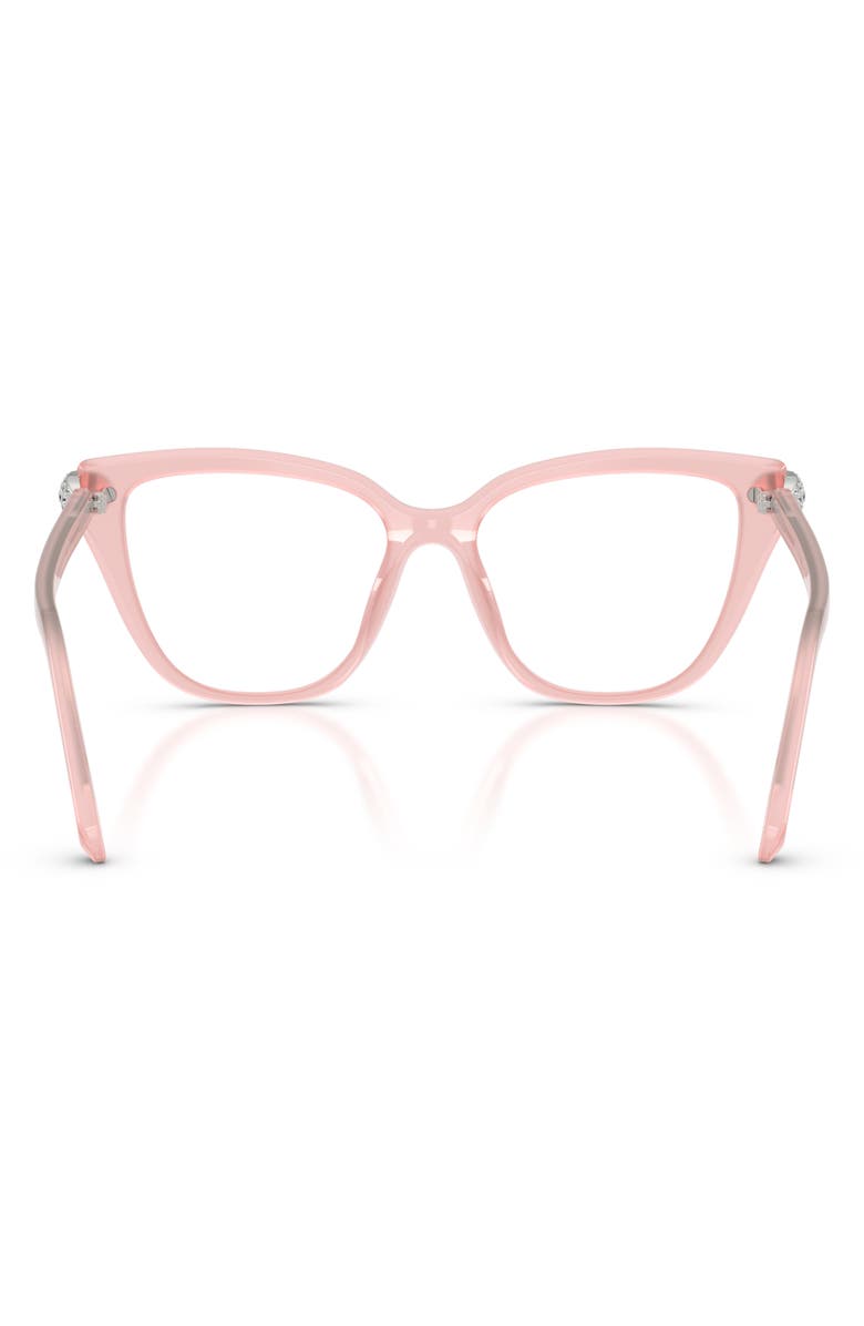 Swarovski 54mm Cat Eye Optical Glasses, Alternate, color, Milky Pink/ Demo Lens