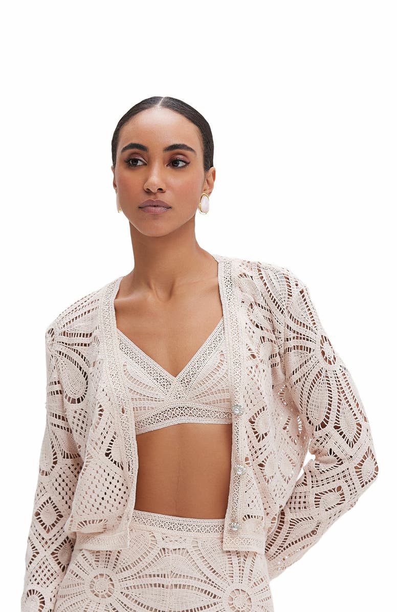 PatBO Flower Crochet Jacket, Alternate, color, 