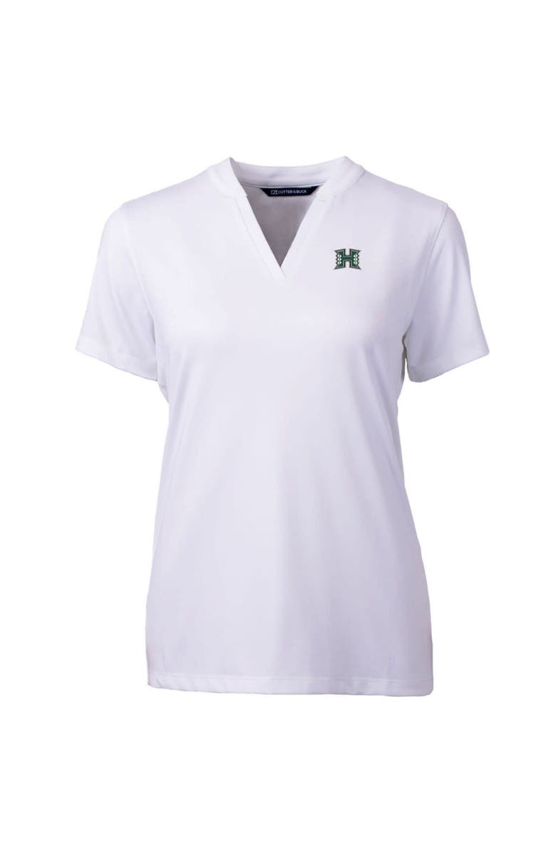 Cutter & Buck Women's Cutter & Buck White Hawaii Warriors Forge Blade V-Neck Top, Alternate, color, White