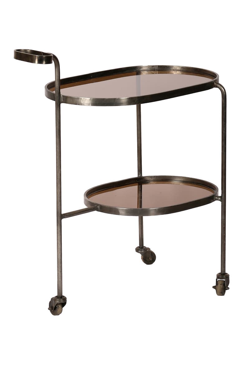 Niagara Bar Cart, Alternate, color, SMOKY GLASS BLACK NICKEL