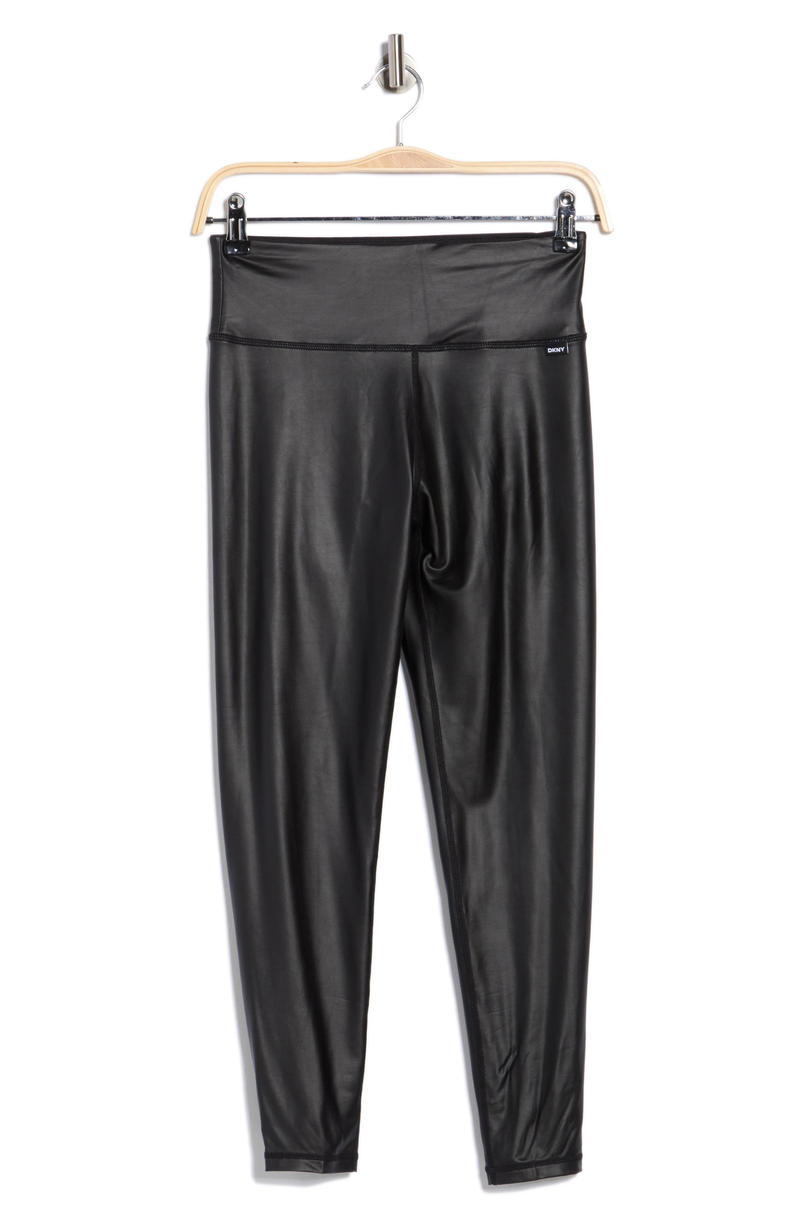 DKNY High Waist Faux Leather Leggings