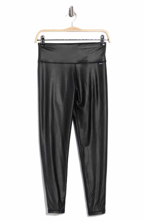 DKNY High Waist Faux Leather Leggings