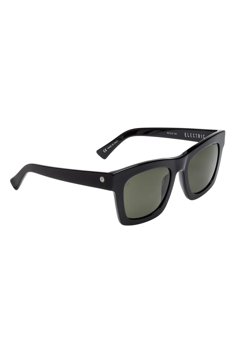 Crasher 54mm Polarized Square Sunglasses, Alternate, color, GLOSS BLACK/ GREY