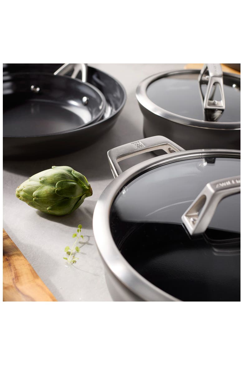 Motion Ceramic 10-Piece Cookware Set, Alternate, color, BLACK