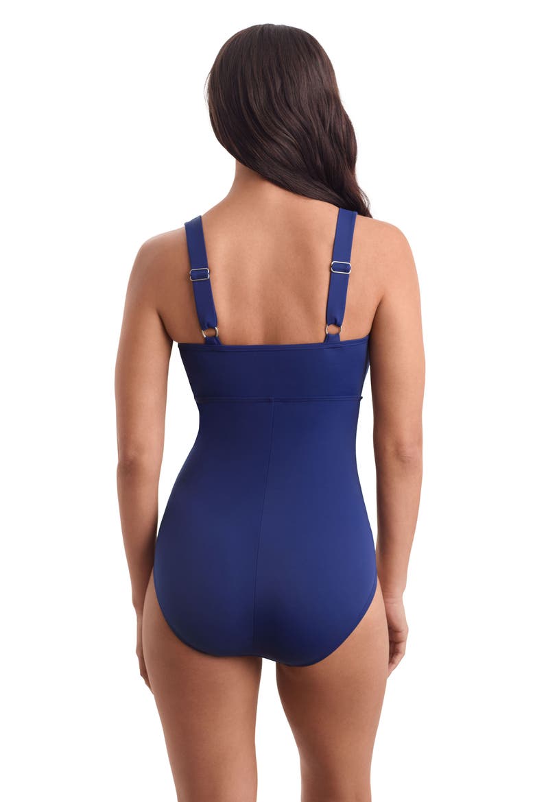 Twist Bra Tank Chlorine Resistant One-Piece Swimsuit, Alternate, color, Navy