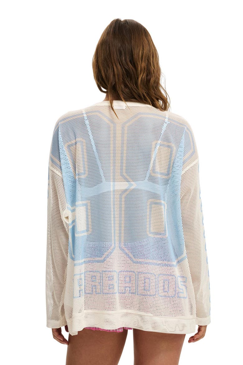 Women's The Long Sleeve Mesh Graphic Tee, Alternate, color, 98 Barbados  Gardenia