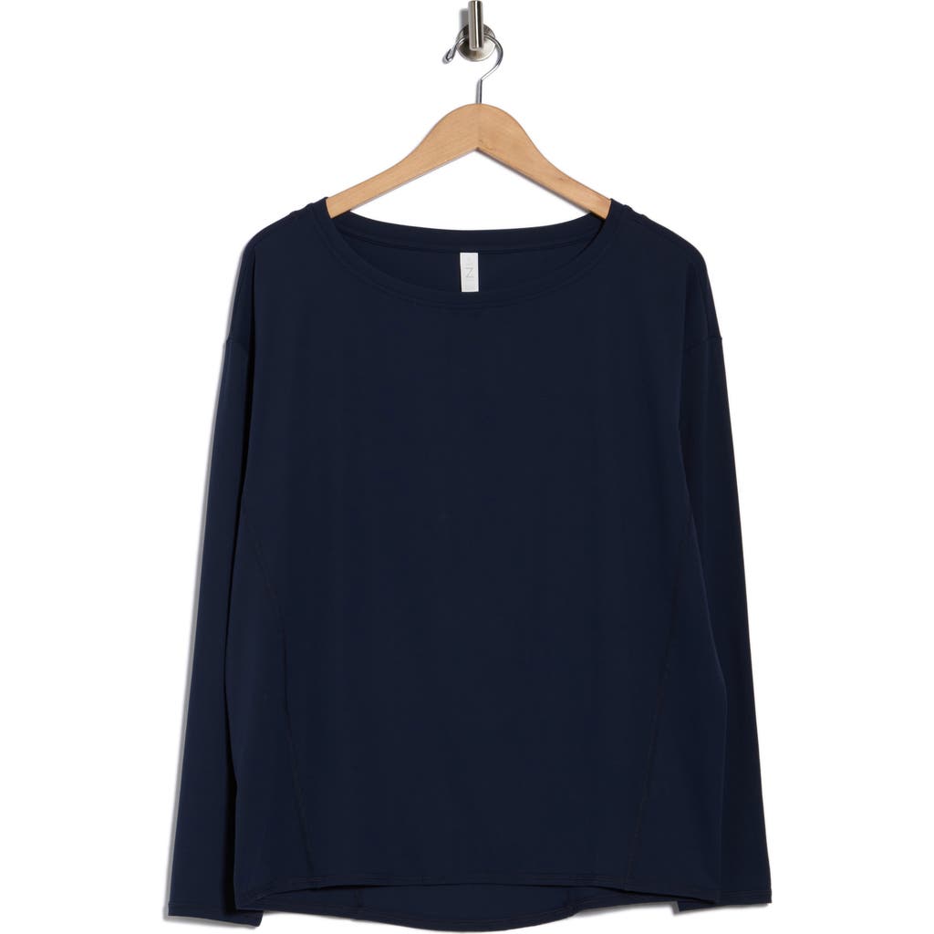Z By Zella On The Move Cocoon Long Sleeve T-shirt In Blue