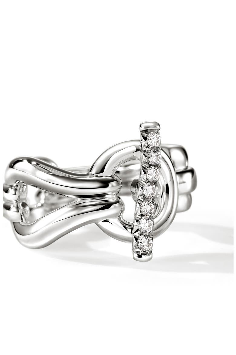 Surf Sterling Silver Diamond Band Ring, Alternate, color, SILVER