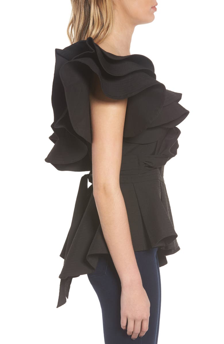 STYLEKEEPERS So Long Lover Ruffle One-Shoulder Blouse, Alternate, color,