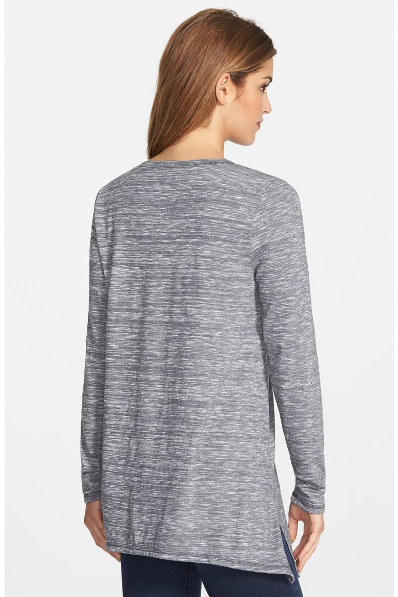 Side Slit Long Sleeve Tee, Alternate, color, GREY EBONY