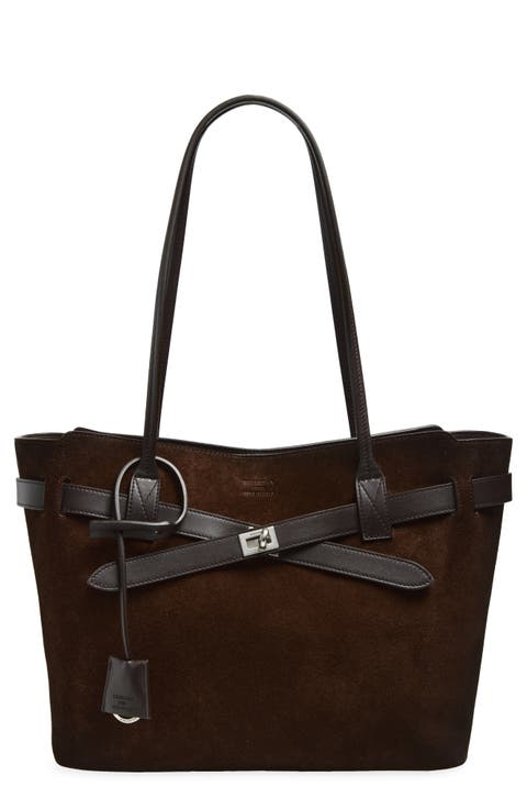 Medium Waxed Suede Tote