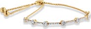 Haus of Brilliance 14K Gold Plated Sterling Silver 1/3 Cttw Diamond Slider Link Bolo Bracelet