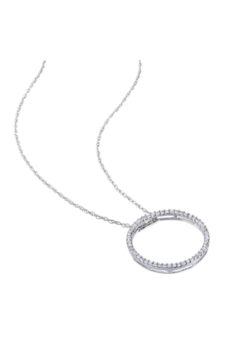 Julianna B. 1/4 CTW Diamond Circle Necklace 10k, Alternate, color, 10K White Gold