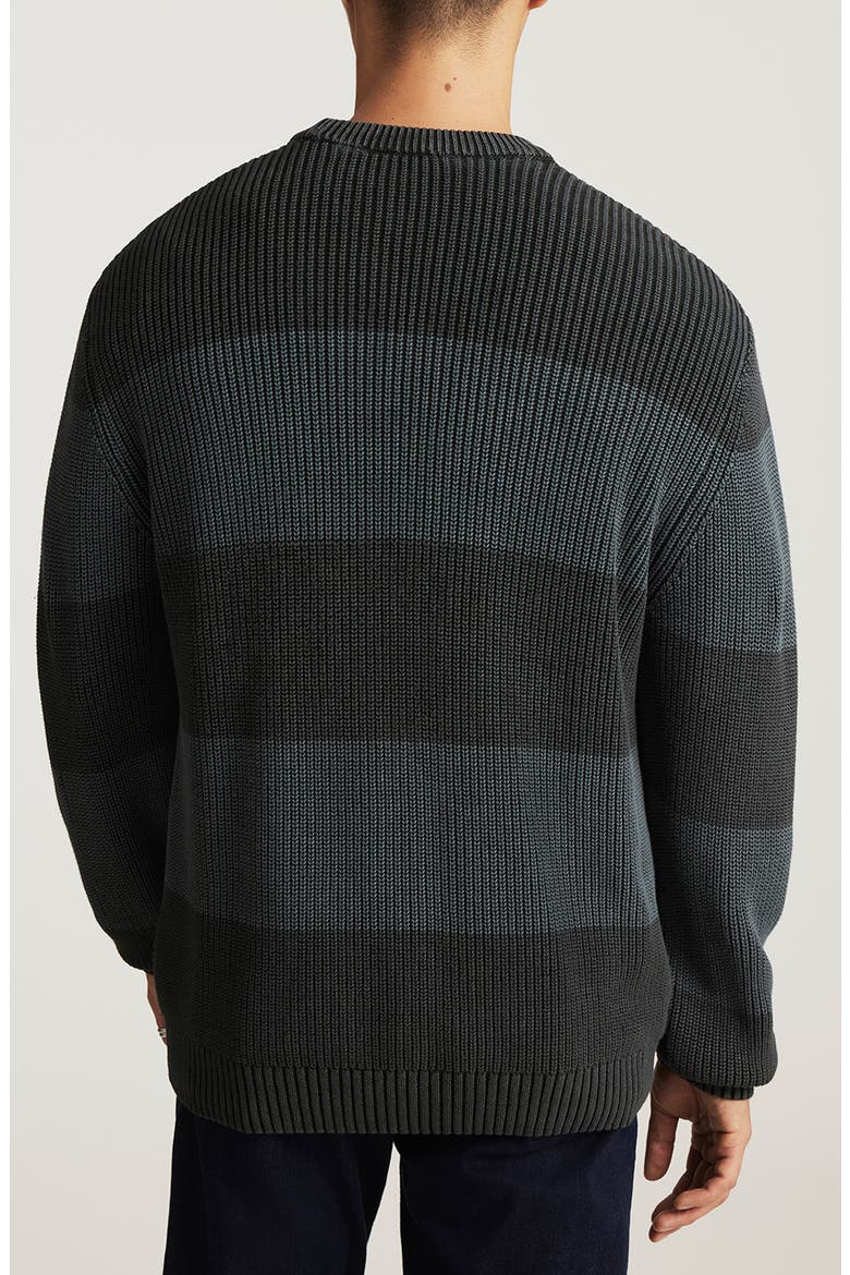 Raven Colorblock Cotton Sweater, Alternate, color, RAVEN