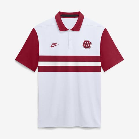Men's Nike White Oklahoma Sooners Legacy Vapor Logo Dri-FIT Polo