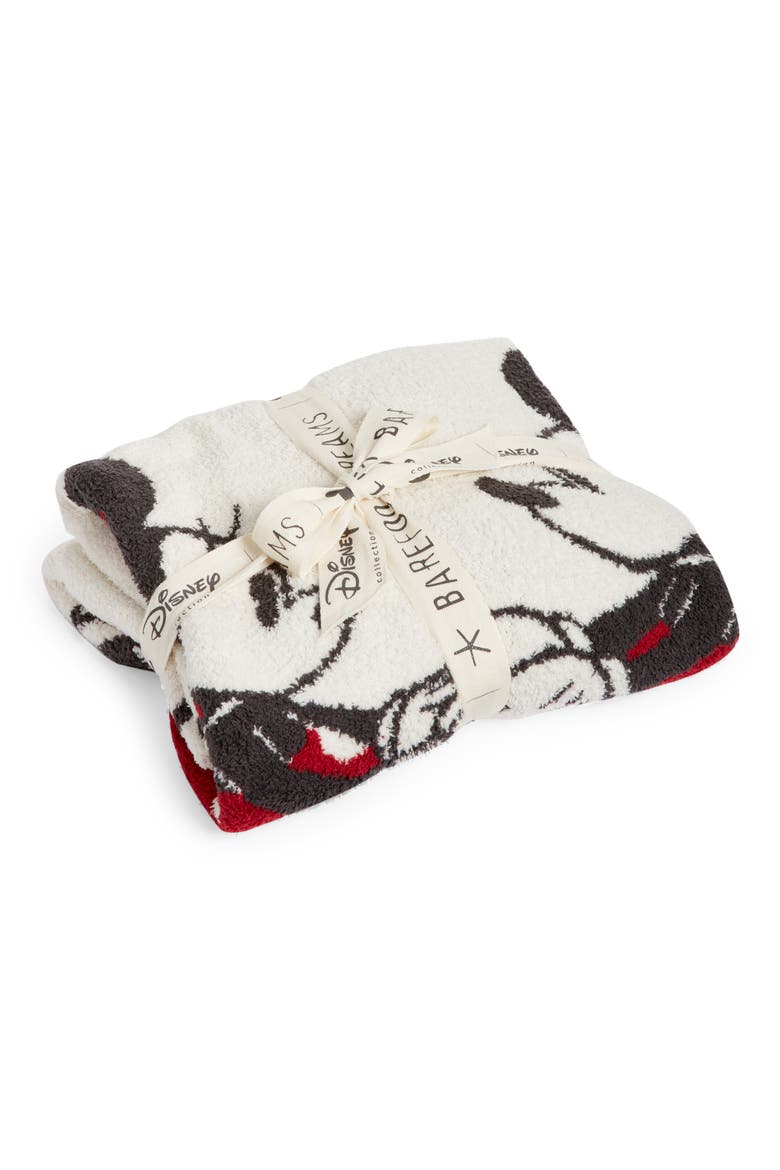 Disney x Barefoot Dreams® CozyChic™ Classic Mickey & Minnie Baby Blanket, Alternate, color, CREAM MULTI