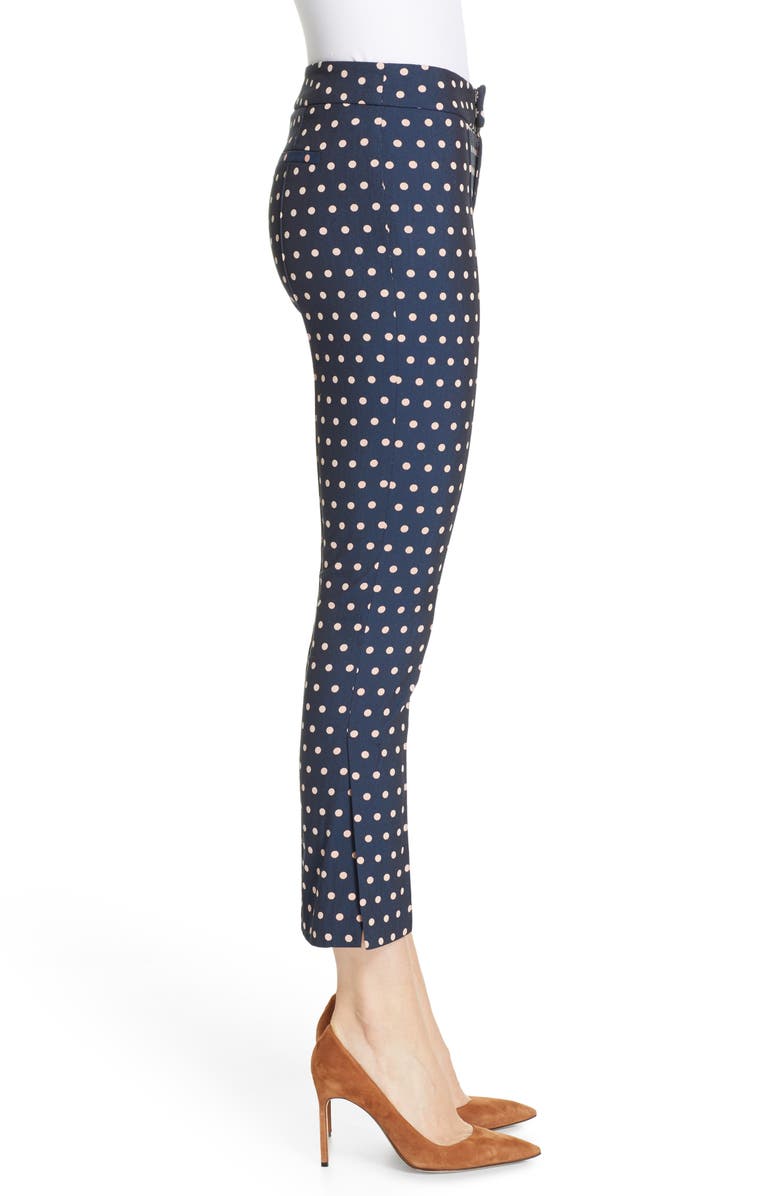 Smythe Stovepipe Polka Dot Jacquard Pants, Alternate, color, 