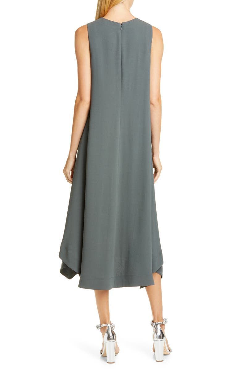 Fabiana Filippi Handkerchief Hem Crepe Midi Dress, Alternate, color,