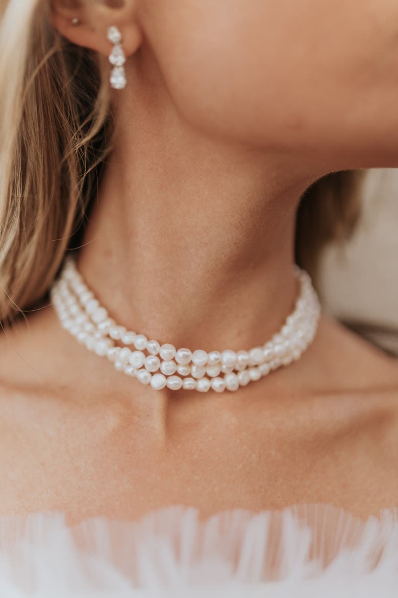 Ocean Freshwater Pearl Choker, Alternate, color, Pearl