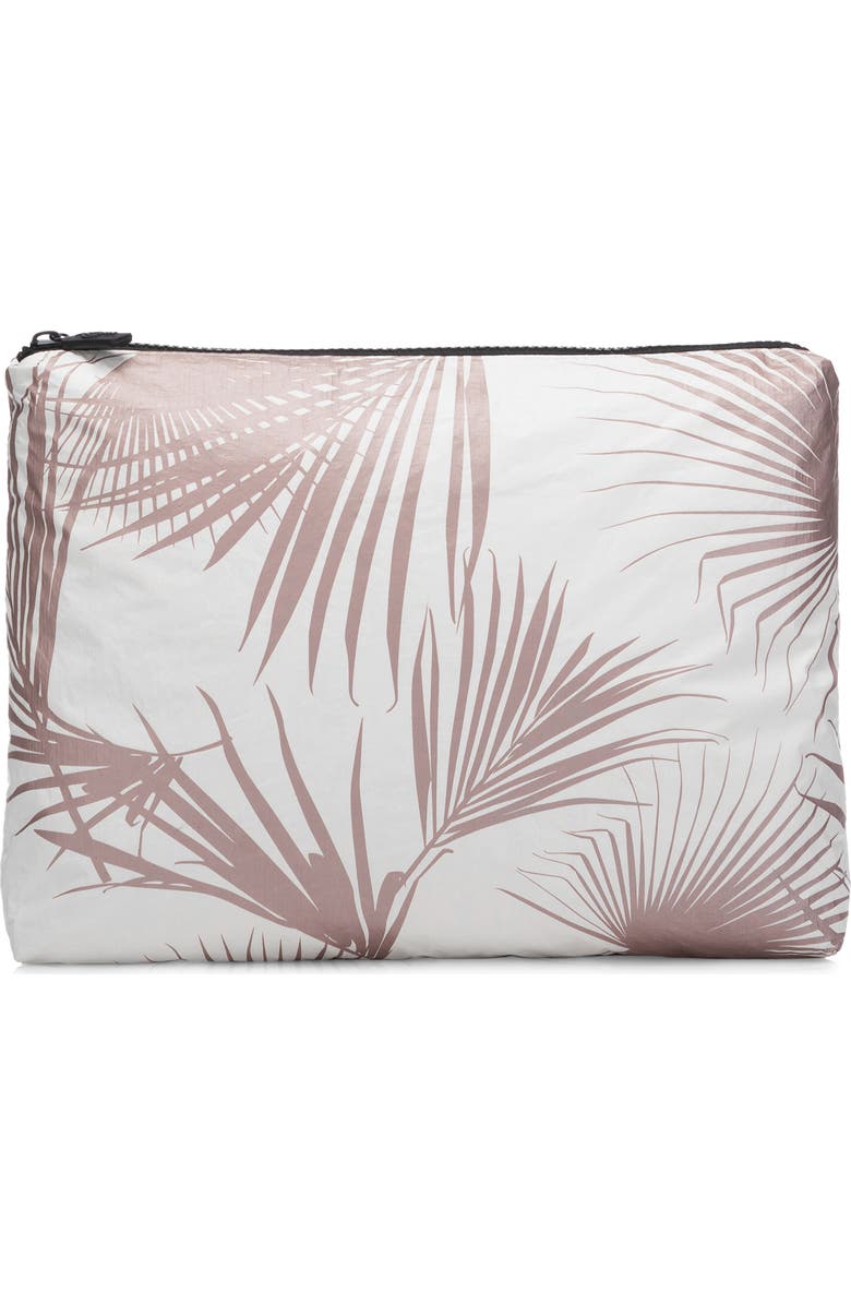 Aloha Collection Medium Water Resistant Tyvek<sup>®</sup> Zip Pouch, Main, color, Rose Gold