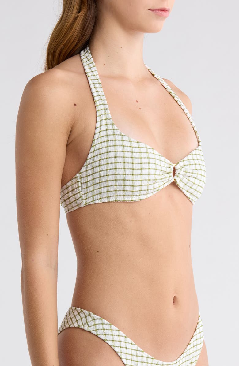 Jade Textured Halter Bikini Top