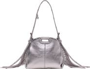 maje Metallic leather Miss M micro bag