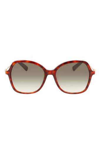Longchamp 57mm Amazone Modified Rectangle Sunglasses