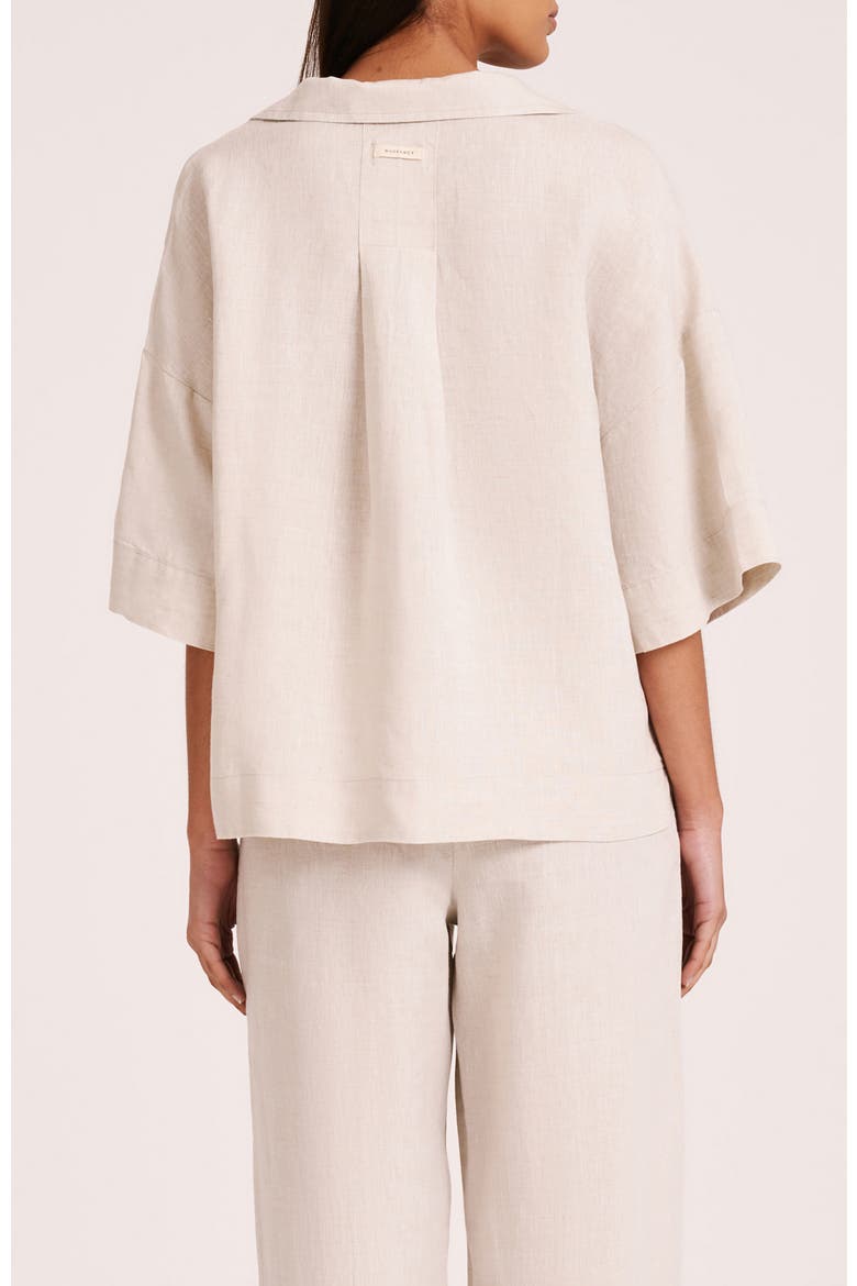Lounge Linen Shirt, Alternate, color, Natural