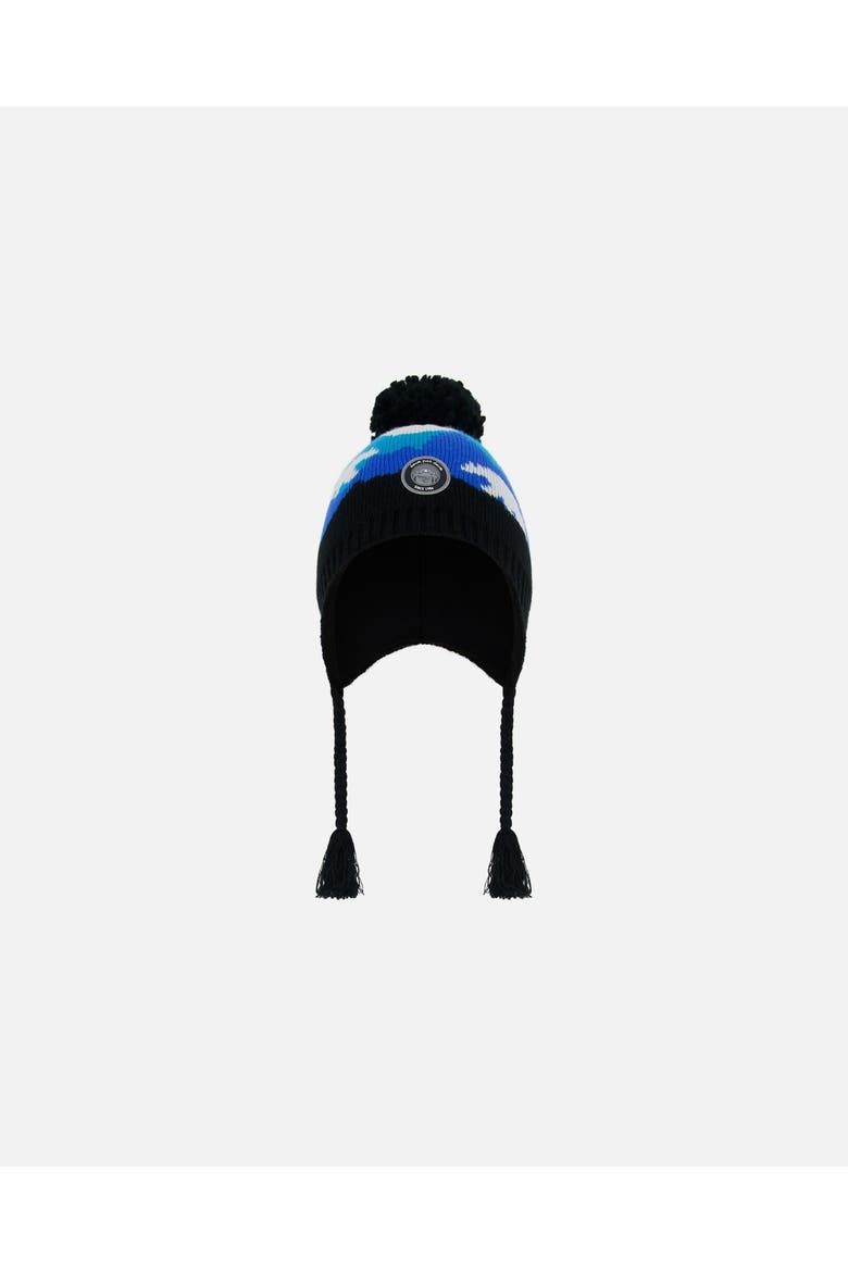 Boy's Peruvian Knit Hat Royal Blue Bears And Black, Main, color, Bears Jacquard