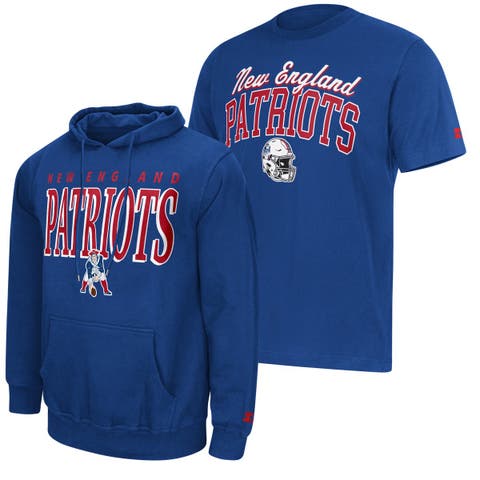 Men's Starter Royal New England Patriots Vintage Logo Hoodie & T-Shirt Combo Pack