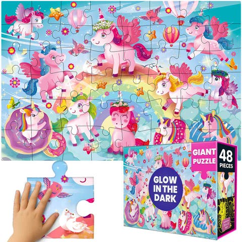 Giant Floor Puzzle Set - 48 Piece Kids Jigsaw Puzzles