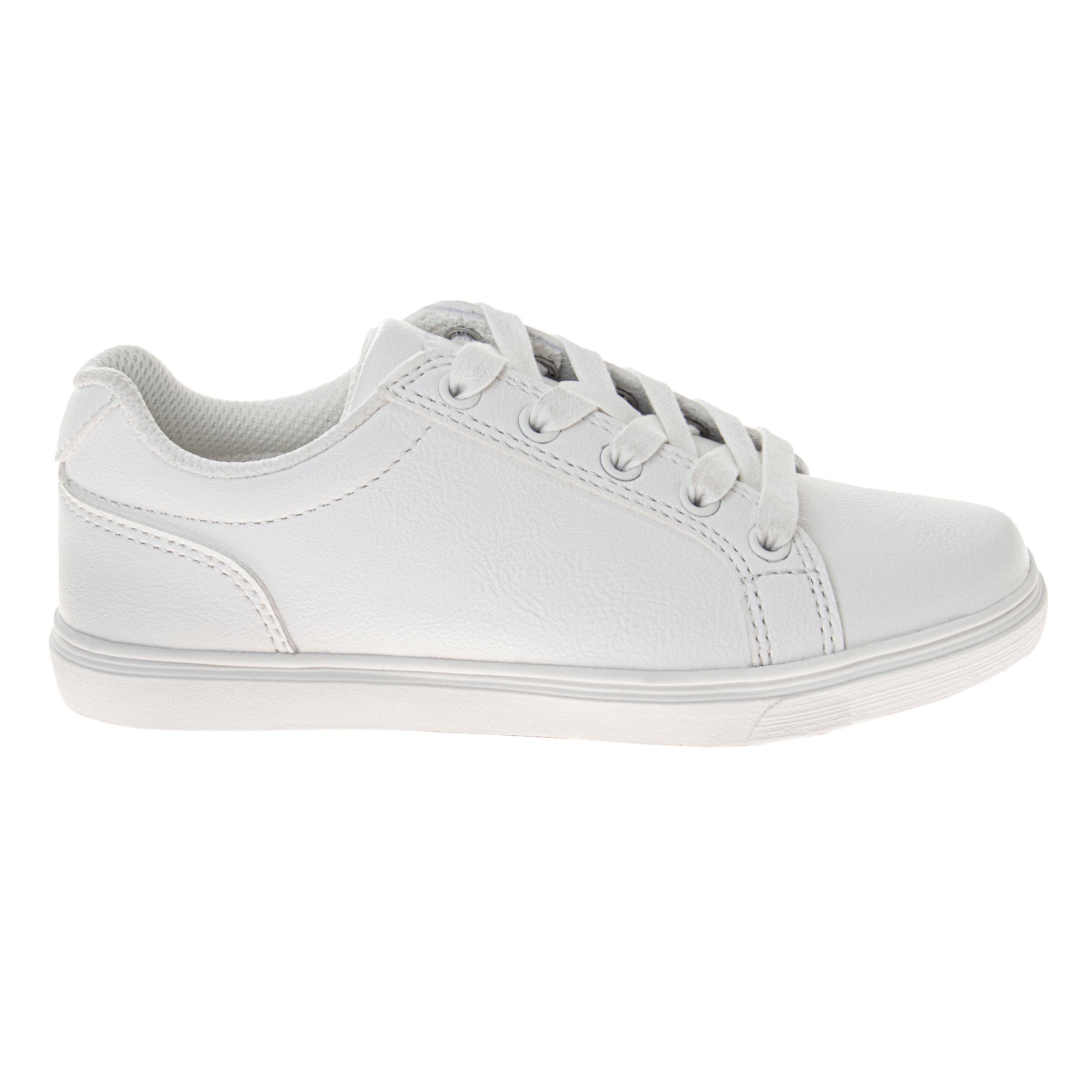 Perry Ellis Boys' Portfolio Sneakers Lightweight Ultra-Foam Sole Non-Slip Sole All-Day Comfort., Alternate, color, White