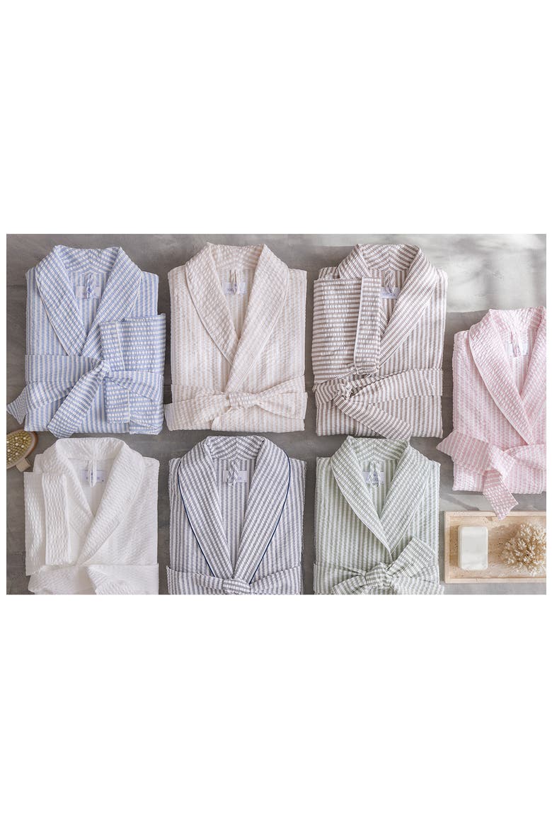 Matteo Stripe Robe, Alternate, color, WHITE