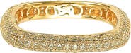 SUZY LEVIAN 14K Yellow Gold Plated Sterling Silver Square Stackable Eternity Band