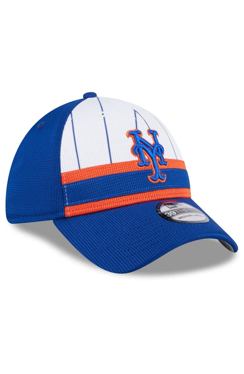 New Era Men's New Era White New York Mets 2024 Batting Practice 39THIRTY Flex Hat, Alternate, color, White