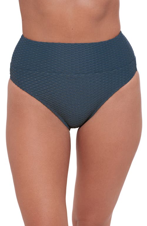 S3 Ultra High Waist Banded Swim Bottoms In Dusk Blue