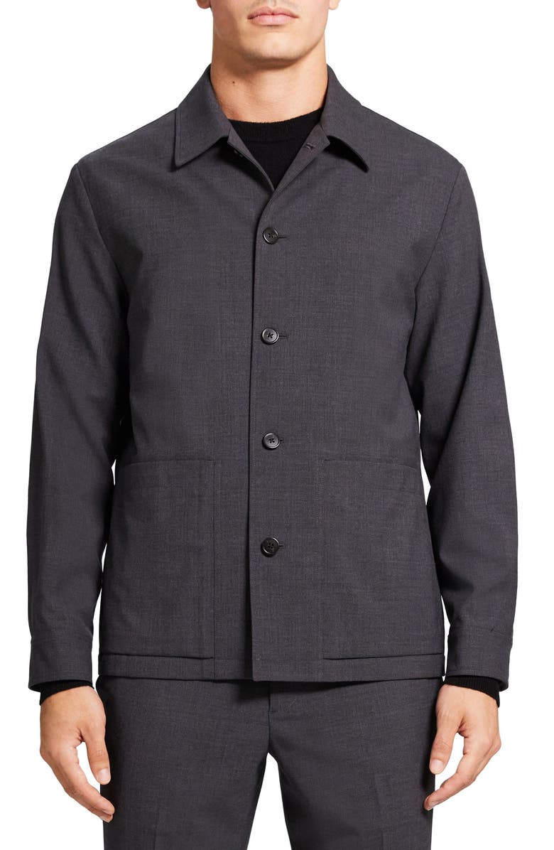 Theory Selk Wool Blend Chore Jacket, Main, color, Pestle Melange - 07N