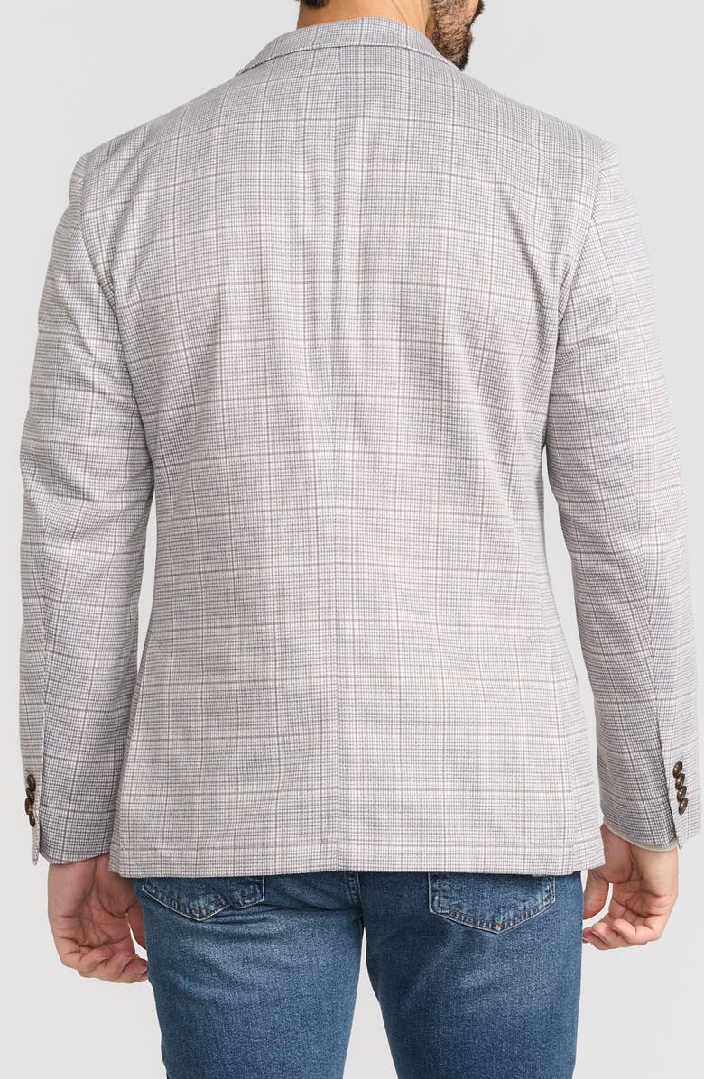 Windowpane Plaid Knit Sport Coat